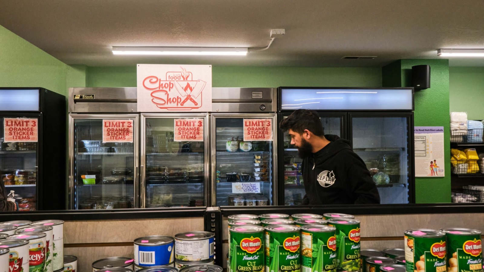 Take-away food created by Chop Shop in coolers.