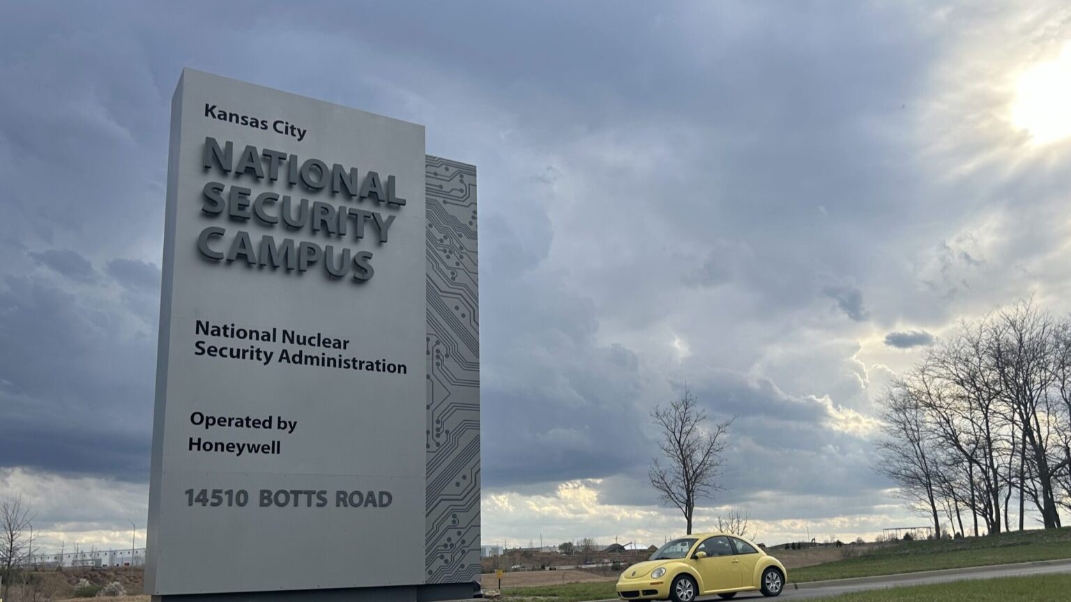 Entrance to the National Nuclear Safety Administration's facility in Kansas City.