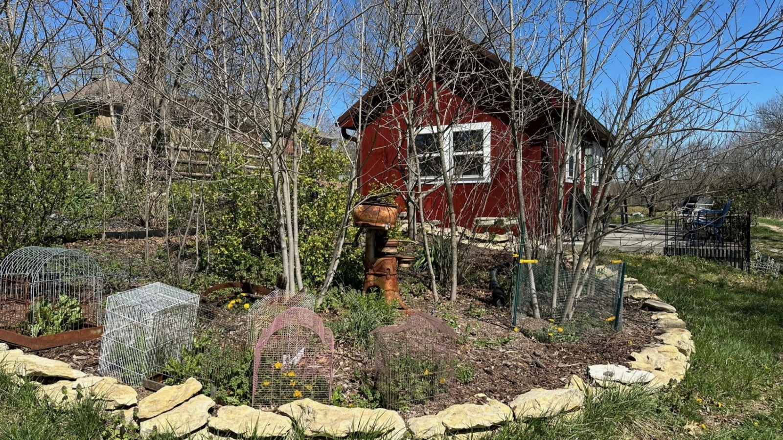 A garden scene at Prairie Birthday Farm.