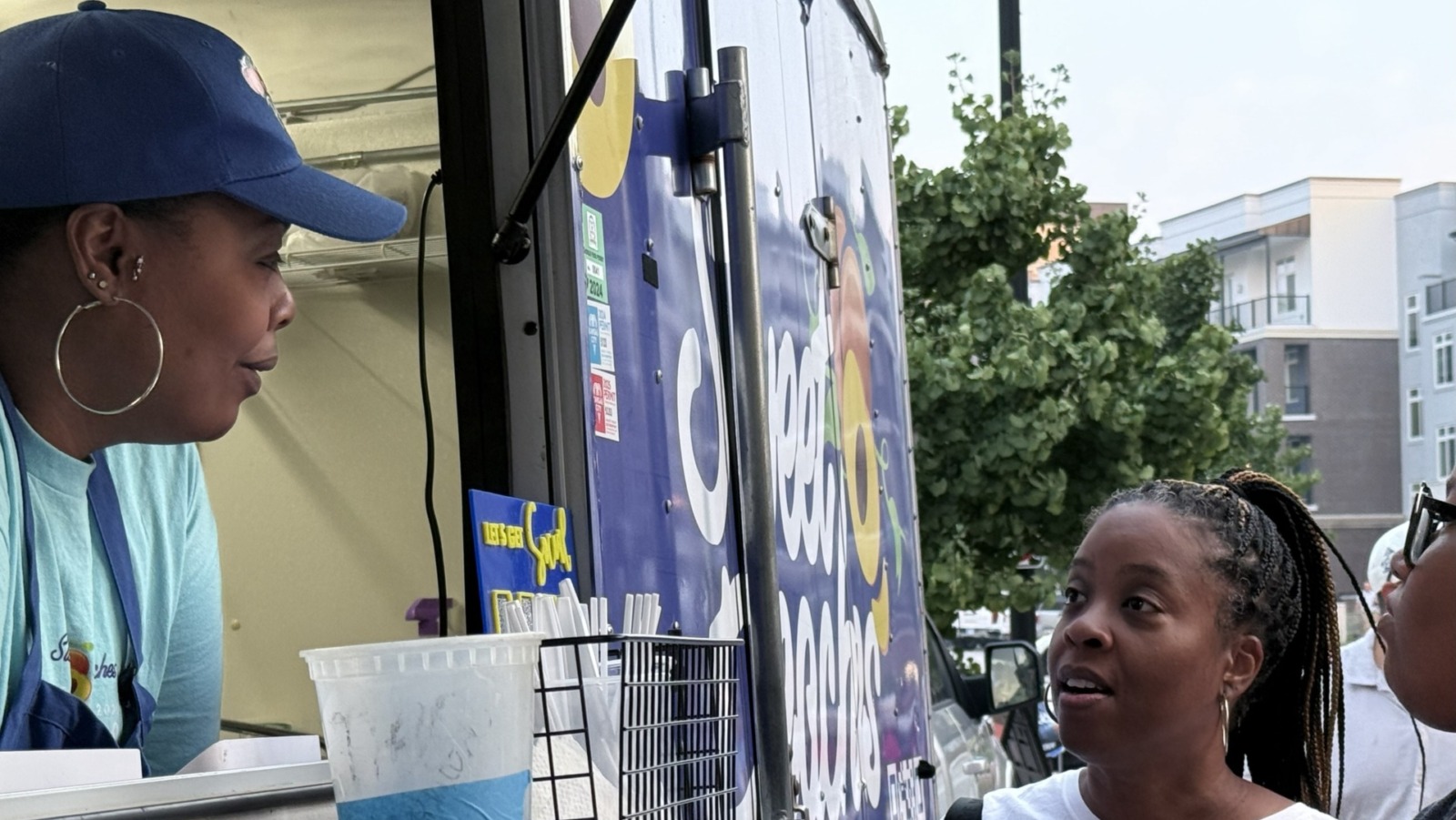 Denisha Jones thrives on customer interaction. She and her family run a food truck to help promote brand of recognition for Sweet Peaches and test new products. (Jill Wendholt Silva | Flatland)
