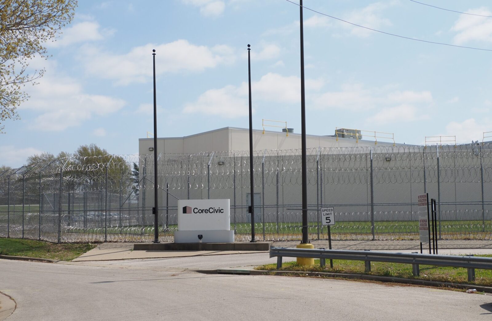 Leaders in Leavenworth, Kansas, are scheduled to vote Tuesday on whether to reopen a former CoreCivic facility as a federal immigration detention center. (Morgan Chilson | Kansas Reflector)
