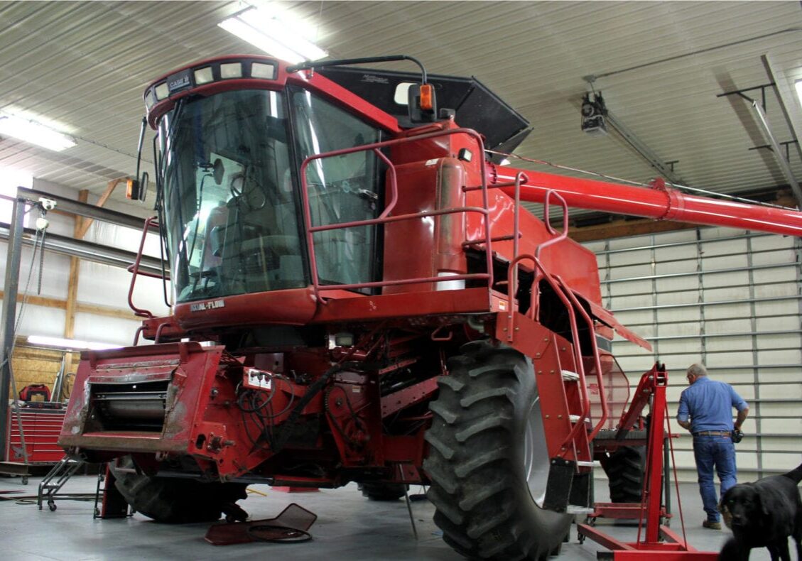 A tractor combine