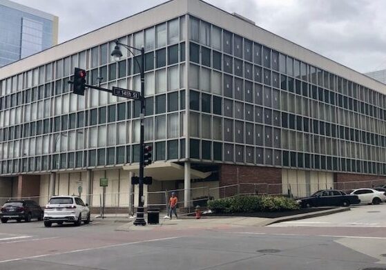 The block southwest of 14th and Baltimore is one of the finalists for the new Waddell & Reed headquarters.