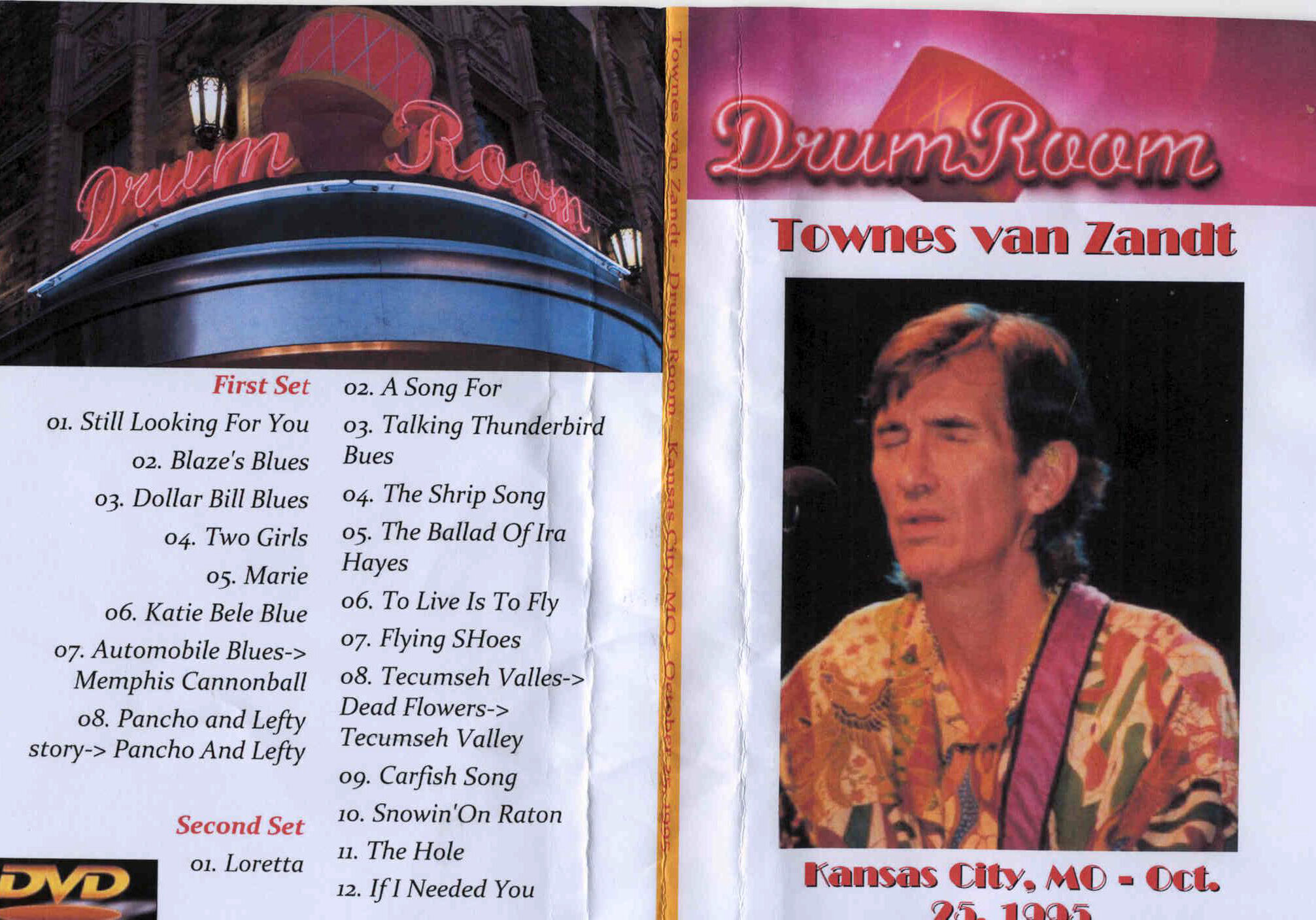 Townes van Zandt set list Drum Room KCMO