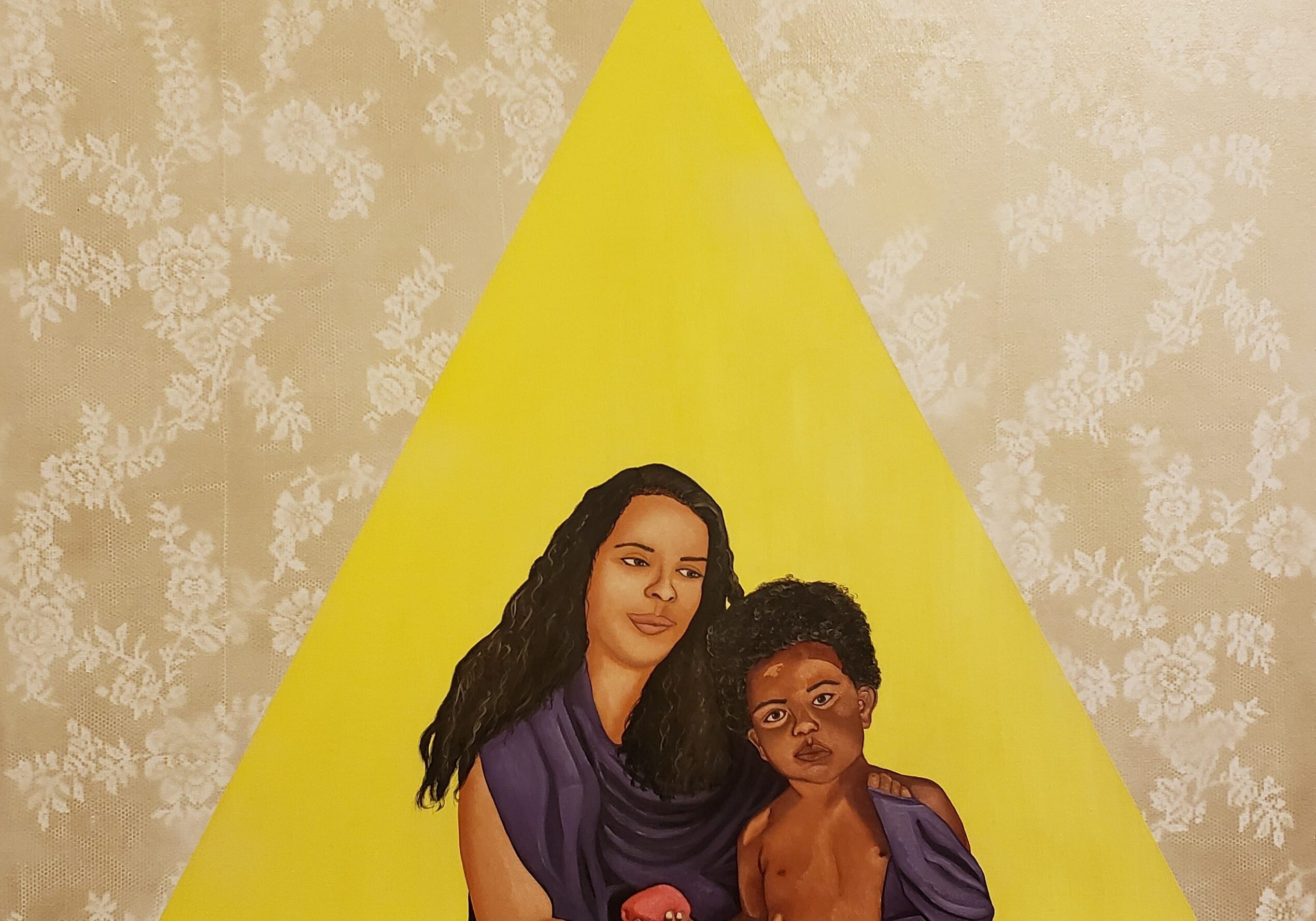 Blanca Herreda's painting "All About Ivory" is a reinterpretation of the Madonna and Child motif. (Blanca Herreda | Contributed)