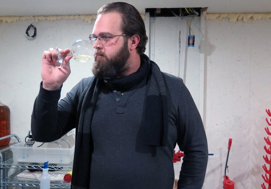 Daniel Bauer samples a mead