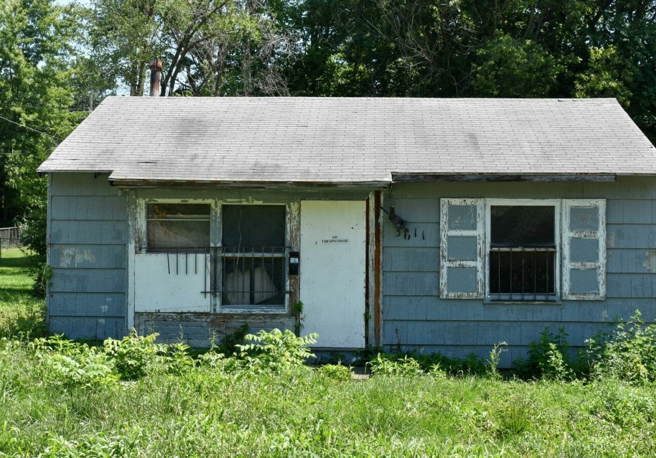 This neglected house at 3611 Norton Ave. was reported to the Kansas City 311 program in March 2021.