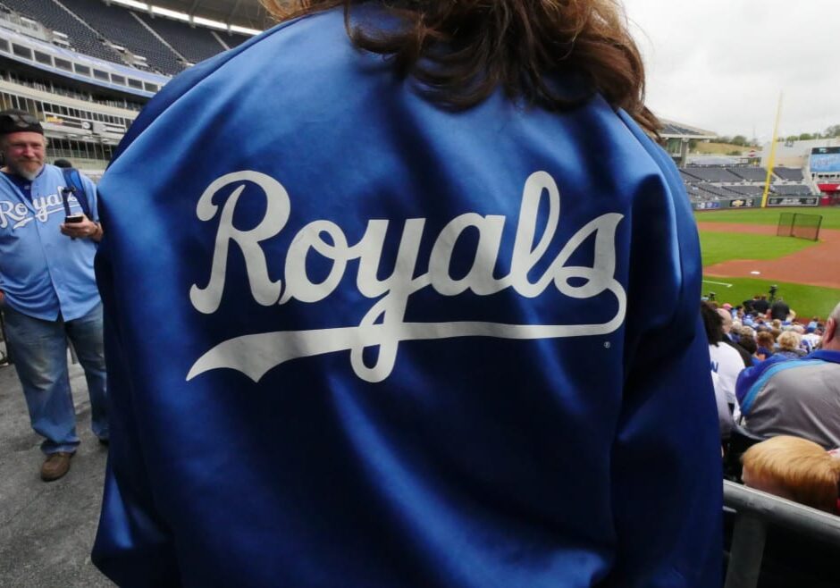 She's sporting an original 1985 World Series jacket. Tight.