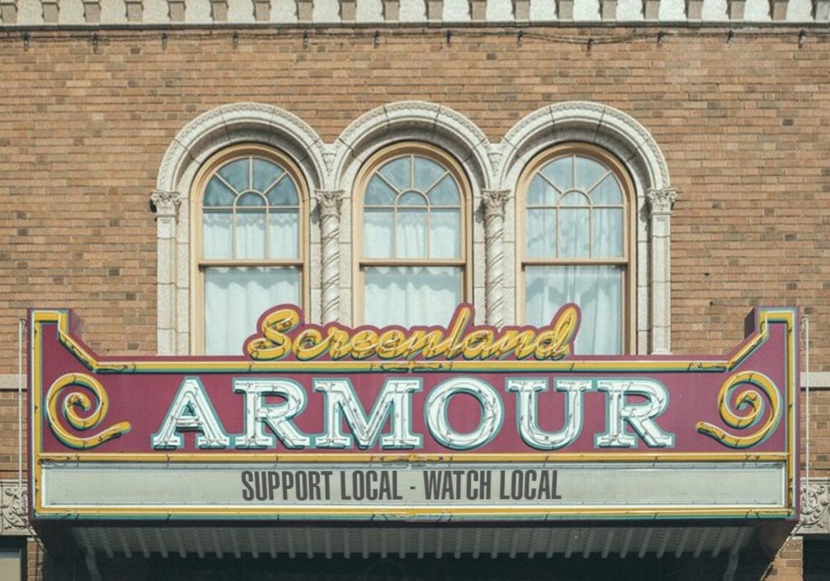 Screenland Armour Movie Theater's marquee