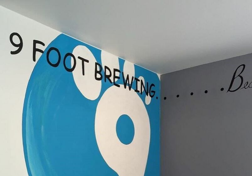 9 Foot Brewing sign.