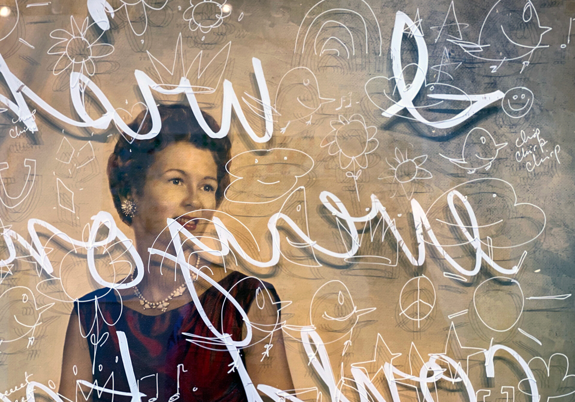 Handwritten "I wish ..." across a 1950s era portrait exemplify one elders' wish to be remembered at her best. (Vicky Diaz-Camacho | Flatland)