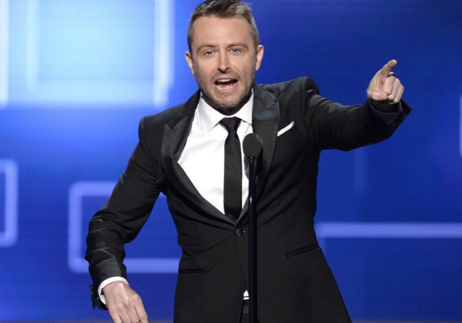 Funnyman Chris Hardwick, who won an interactive media award for “@midnight with Chris Hardwick" at the Creative Arts Emmy Awards in September, will geek out at the Midland on Friday. (Photo: Phil McCarten | Invision for the Television Academy | AP Images)