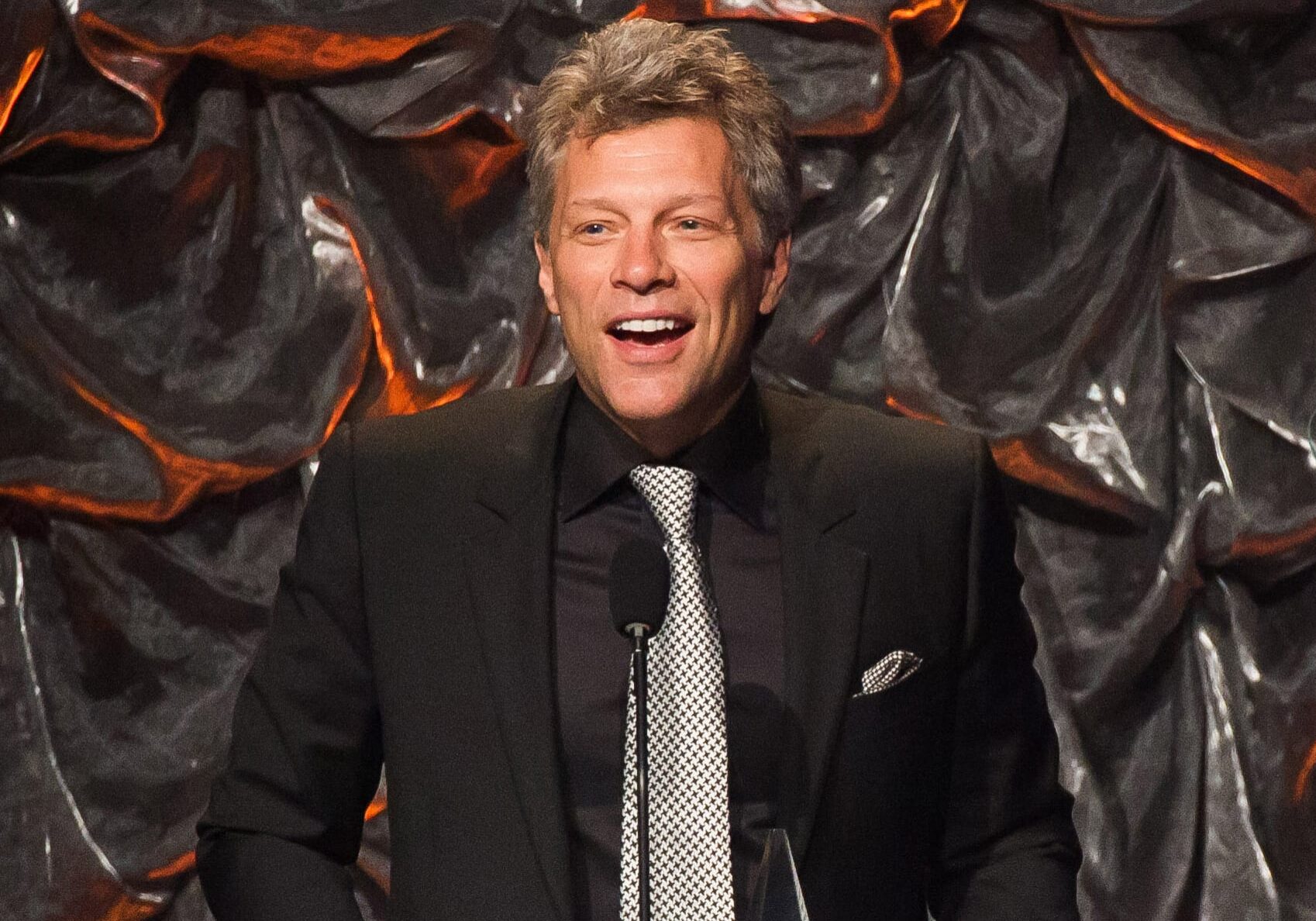 In this file photo, Jon Bon Jovi attends the Songwriters Hall of Fame Awards in New York. Bon Jovi has joined forces with Paul McCartney, Sheryl Crow, Fergie and others to record "Love Song to the Earth," about climate change. (Photo: AP, File)