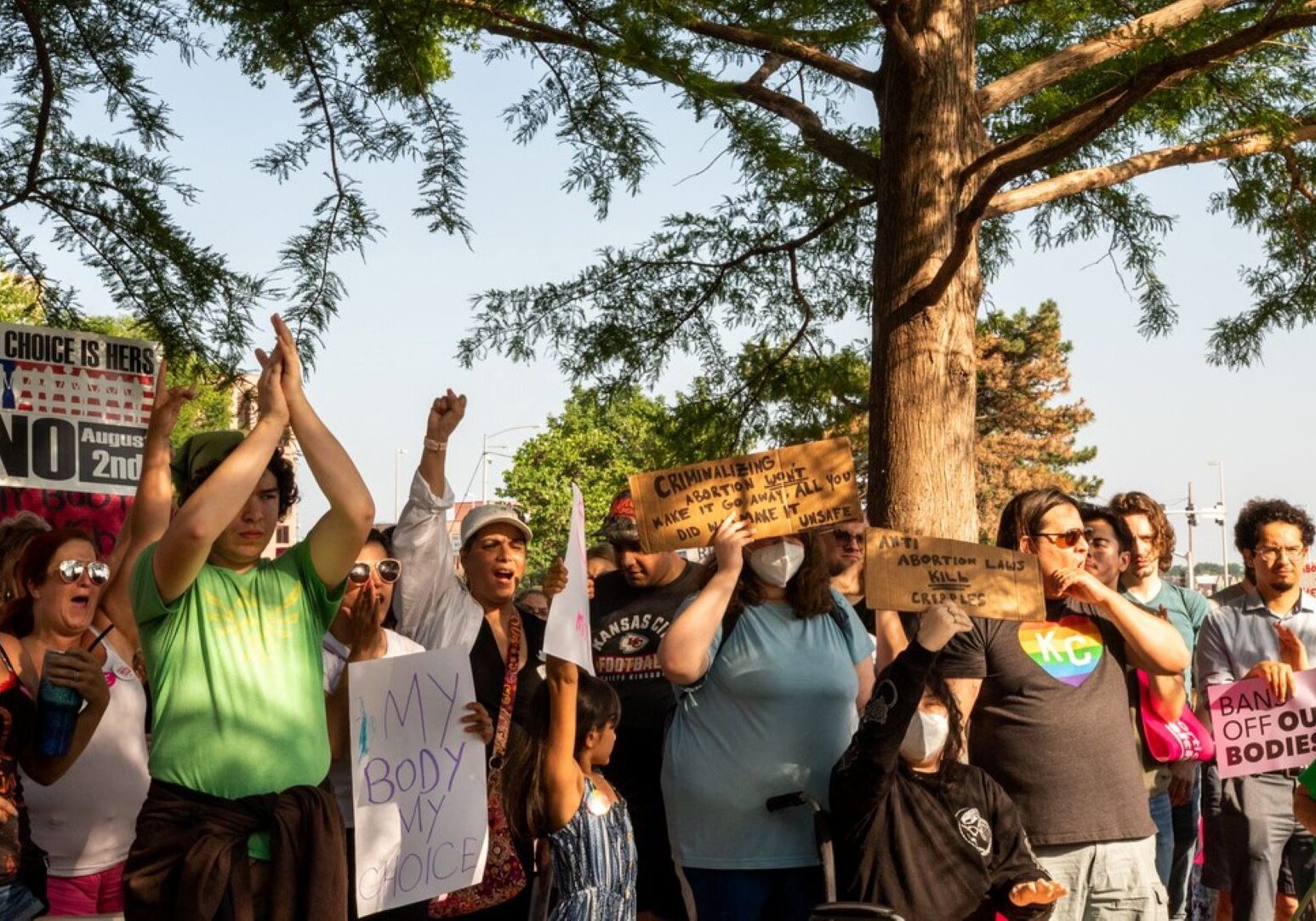 Pro-choice rally at Mill Creek Park.