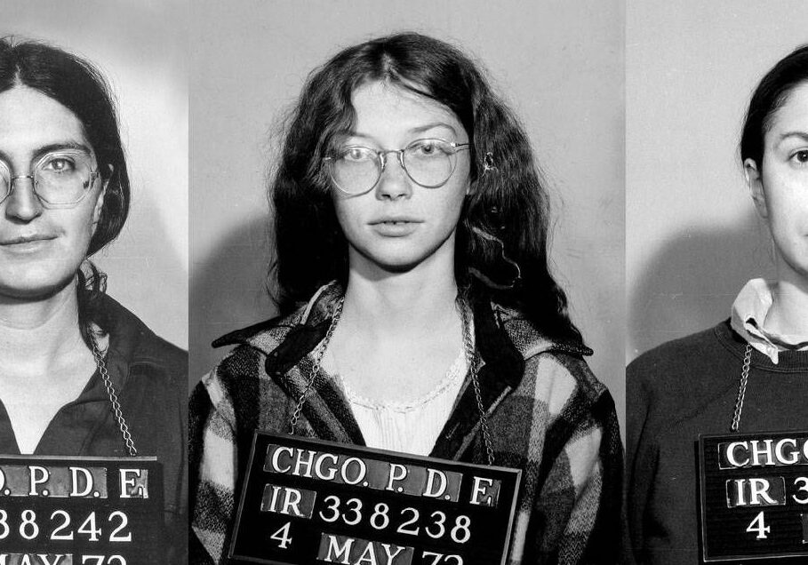 The mugshots of three Jane Collective members after being arrested by Chicago Police in 1972.