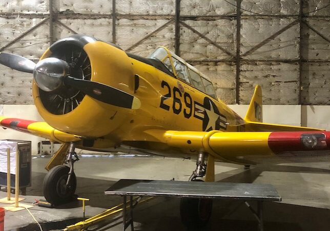 A World War II era Navy SNJ trainer