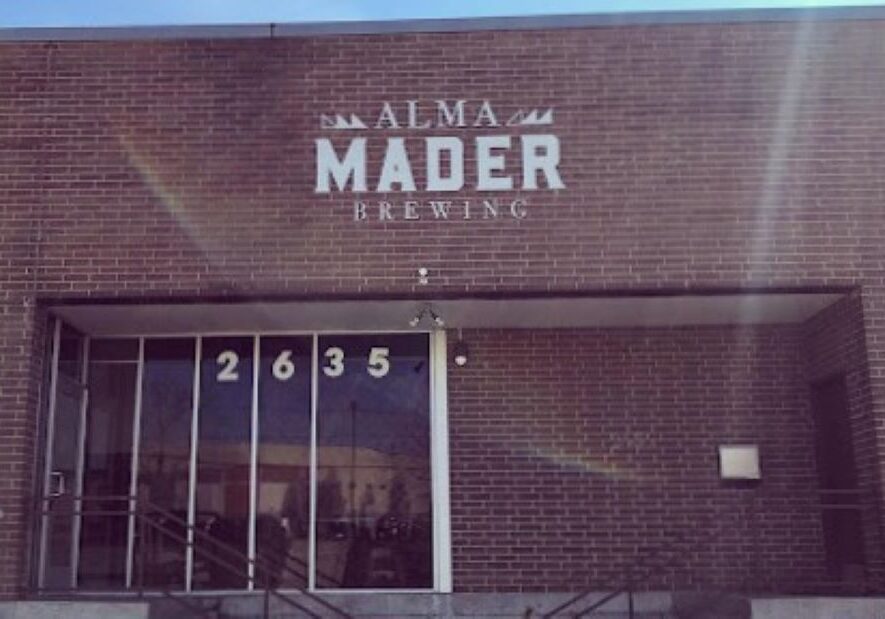 Exterior view of Alma Mader Brewing.