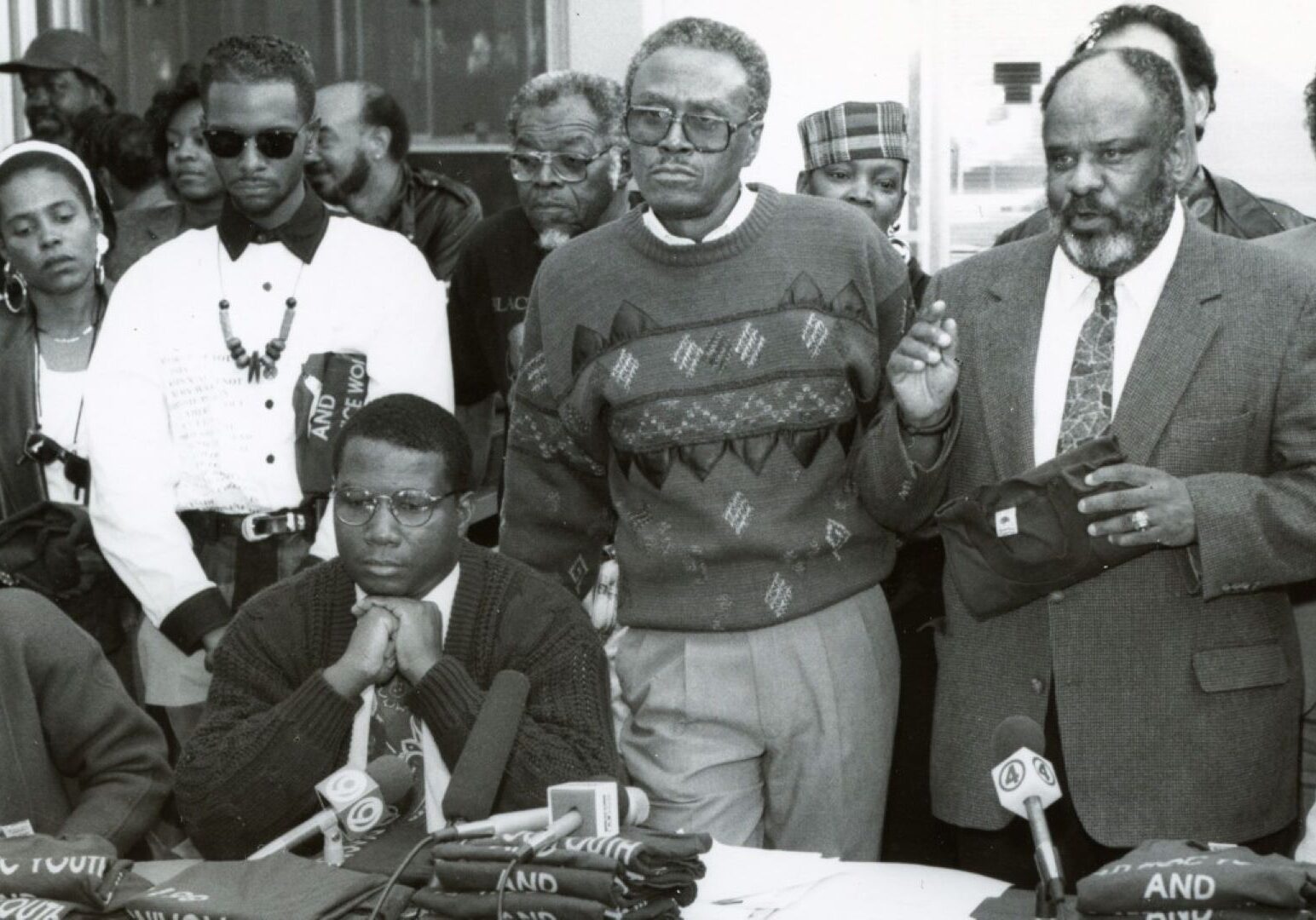 Alvin Brooks and members of the AdHoc Group Against Crime.