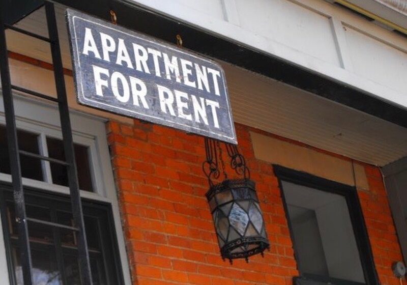 Apartment rental sign