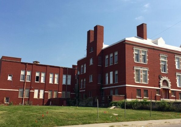 The historic Attucks School at 1815 Woodland Ave.