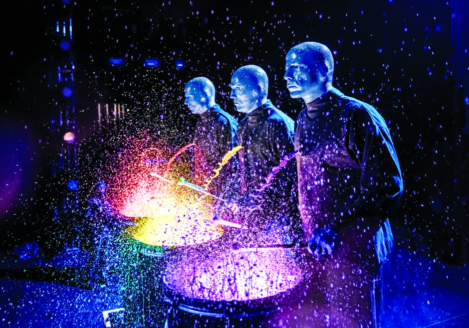 Blue Man Group Performs