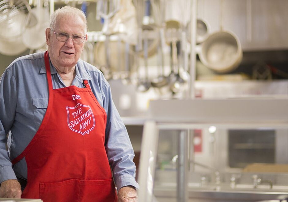 Donald Bjuland at the salvation army linwood center