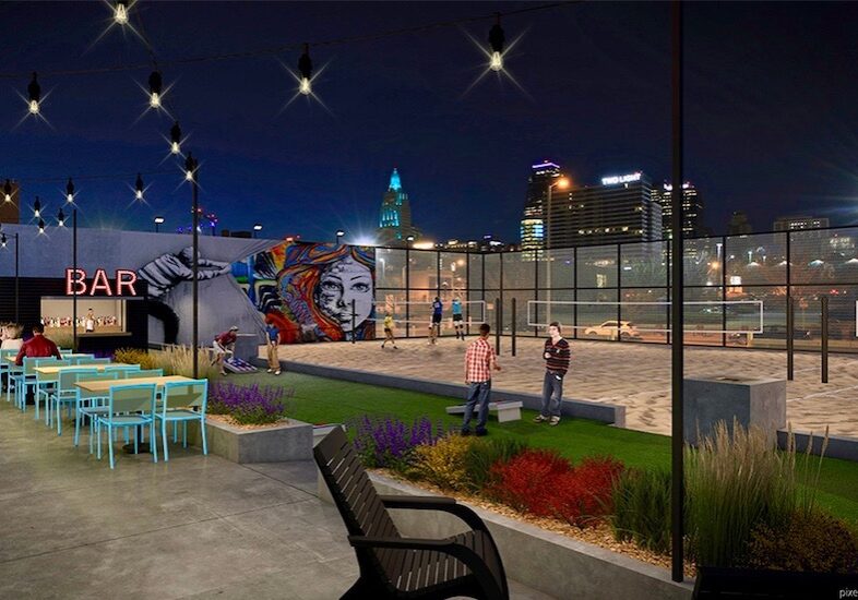 Bar + Rec outdoor rendering