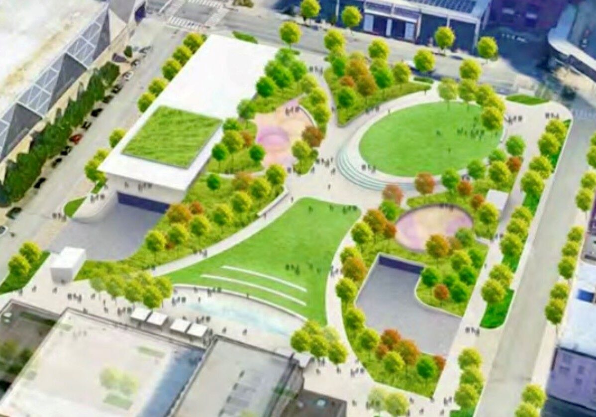 The final design for a revamped Barney Allis Plaza lowers it to street level and adds 39,000 square feet of green space for events.