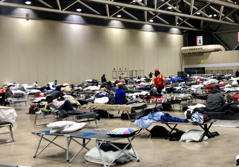 Bartle Hall homeless shelter