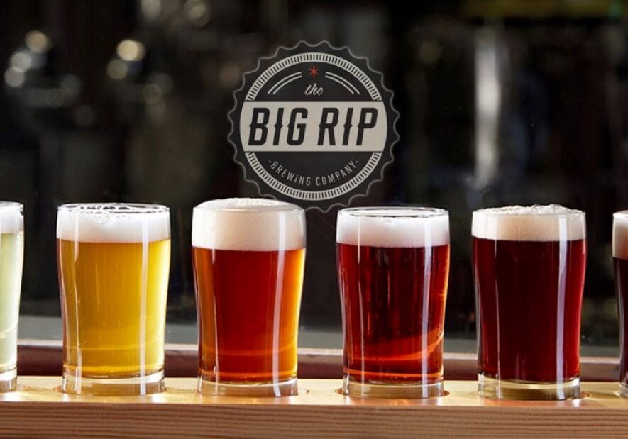 A flight of Big Rip Brewing Co. beers.