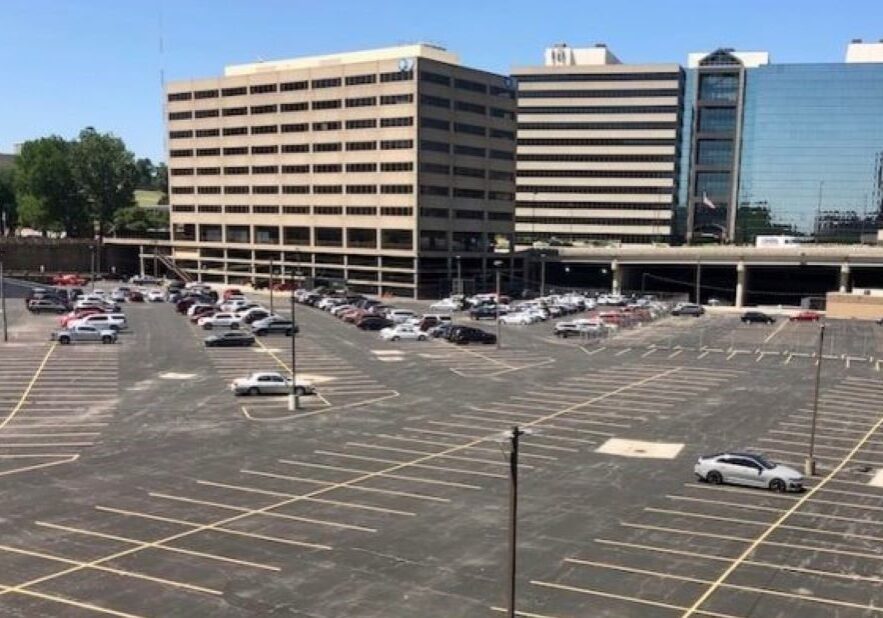 Blue KC (upper left) has purchased this five-acre parking lot from Union Station.