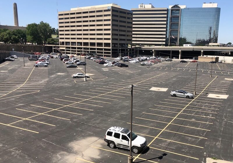 Blue KC parking lot
