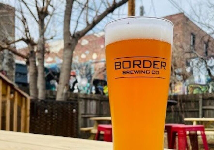 A sneak peak of Border Brewing’s new outdoor beer garden area.