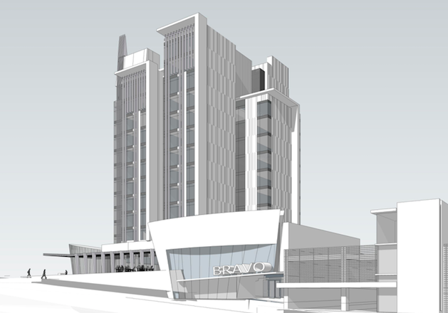 Bravo Hotel street level rendering