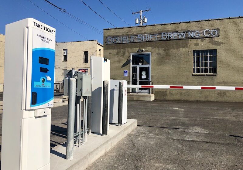 Brewers Alley parking gate