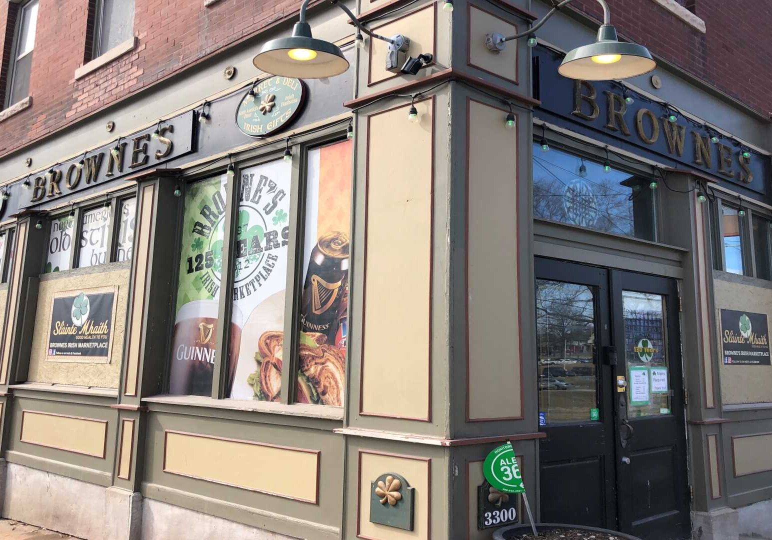 Storefront of Browne’s Irish Marketplace