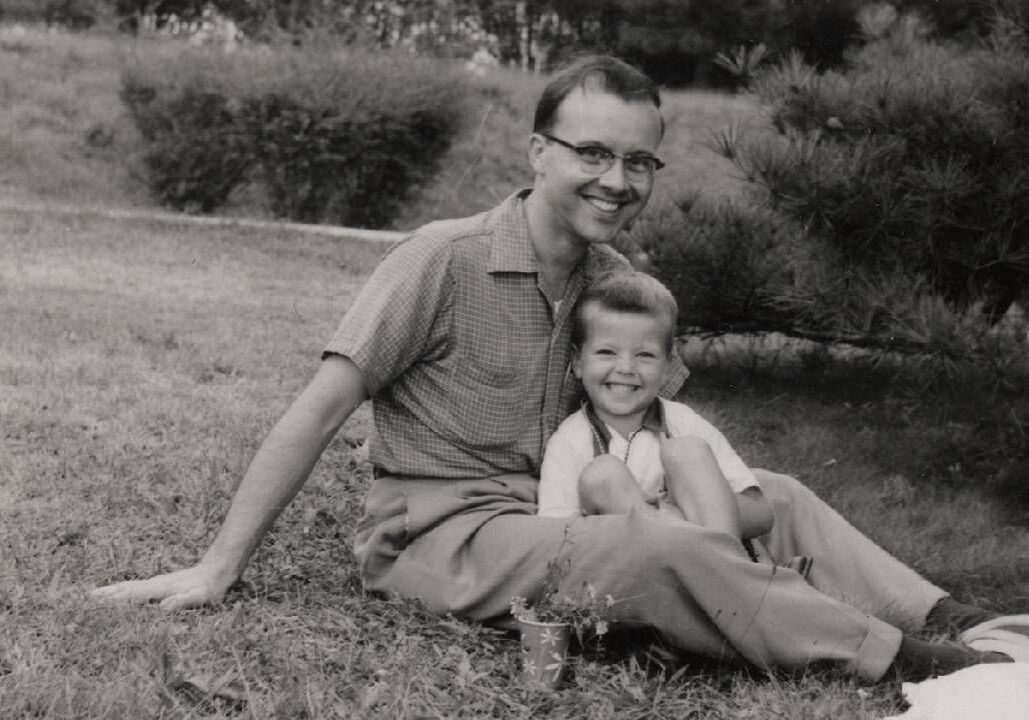 Ken Burns and his father in 1958.