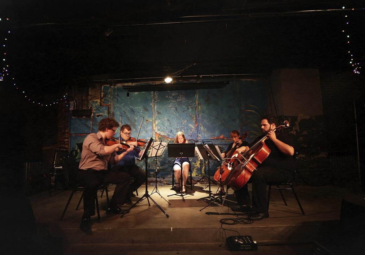 Classical music group performs.