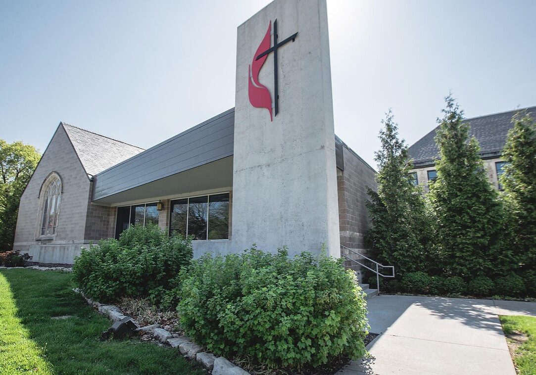 The exterior of the historic Central United Methodist Church.