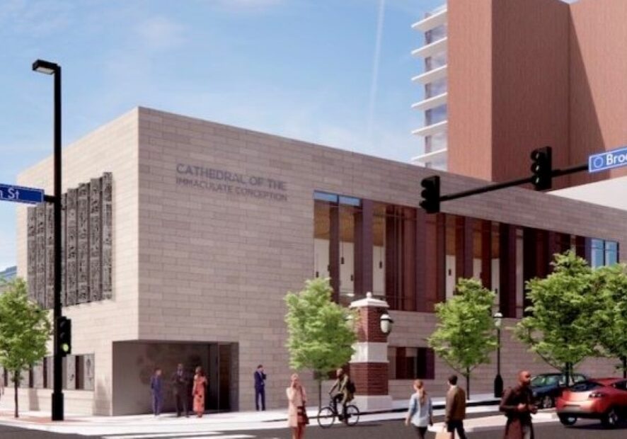 The Cathedral of the Immaculate Conception wants to build a New Donnelly Center at 11th and Broadway that would provide event space house parish offices.
