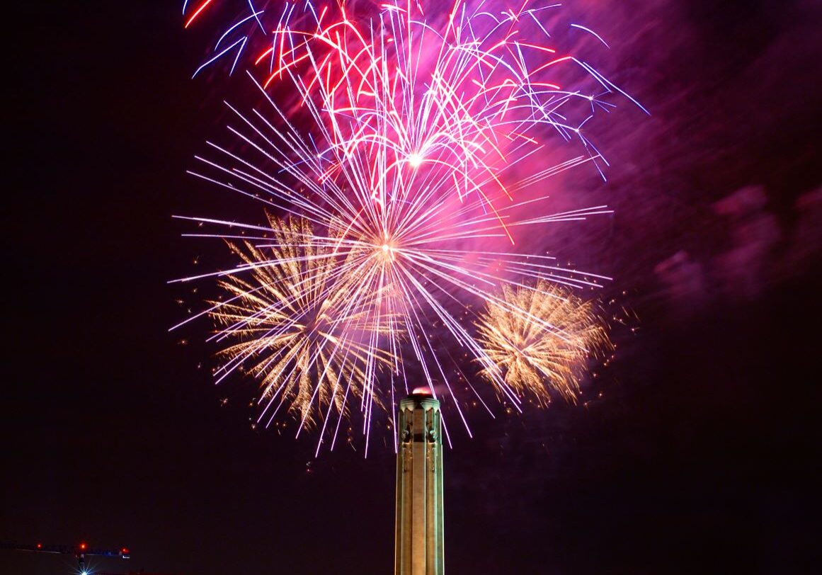 Fireworks during "Celebration at the Station".
