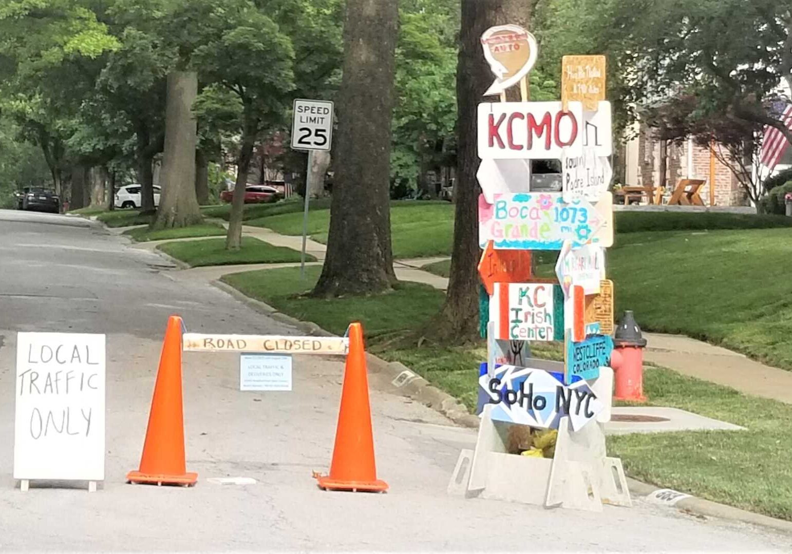 Neighborhood Open Streets barricade