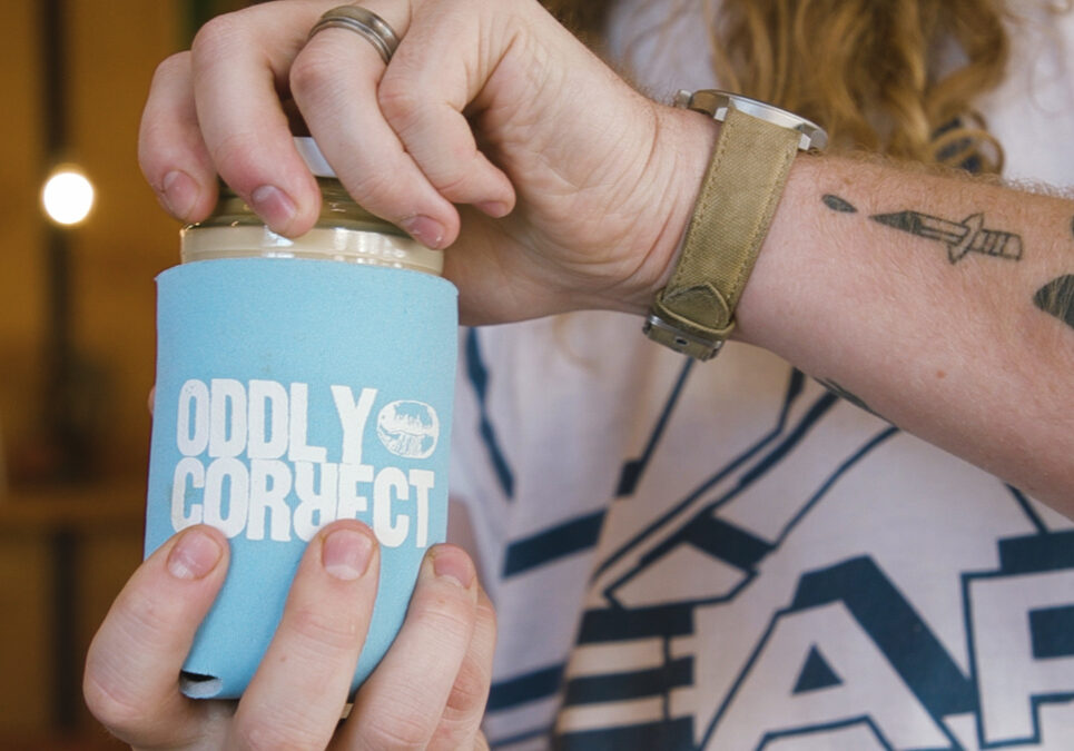 Oddly Correct is now offering reusable glass containers instead of single-use paper and plastic cups.