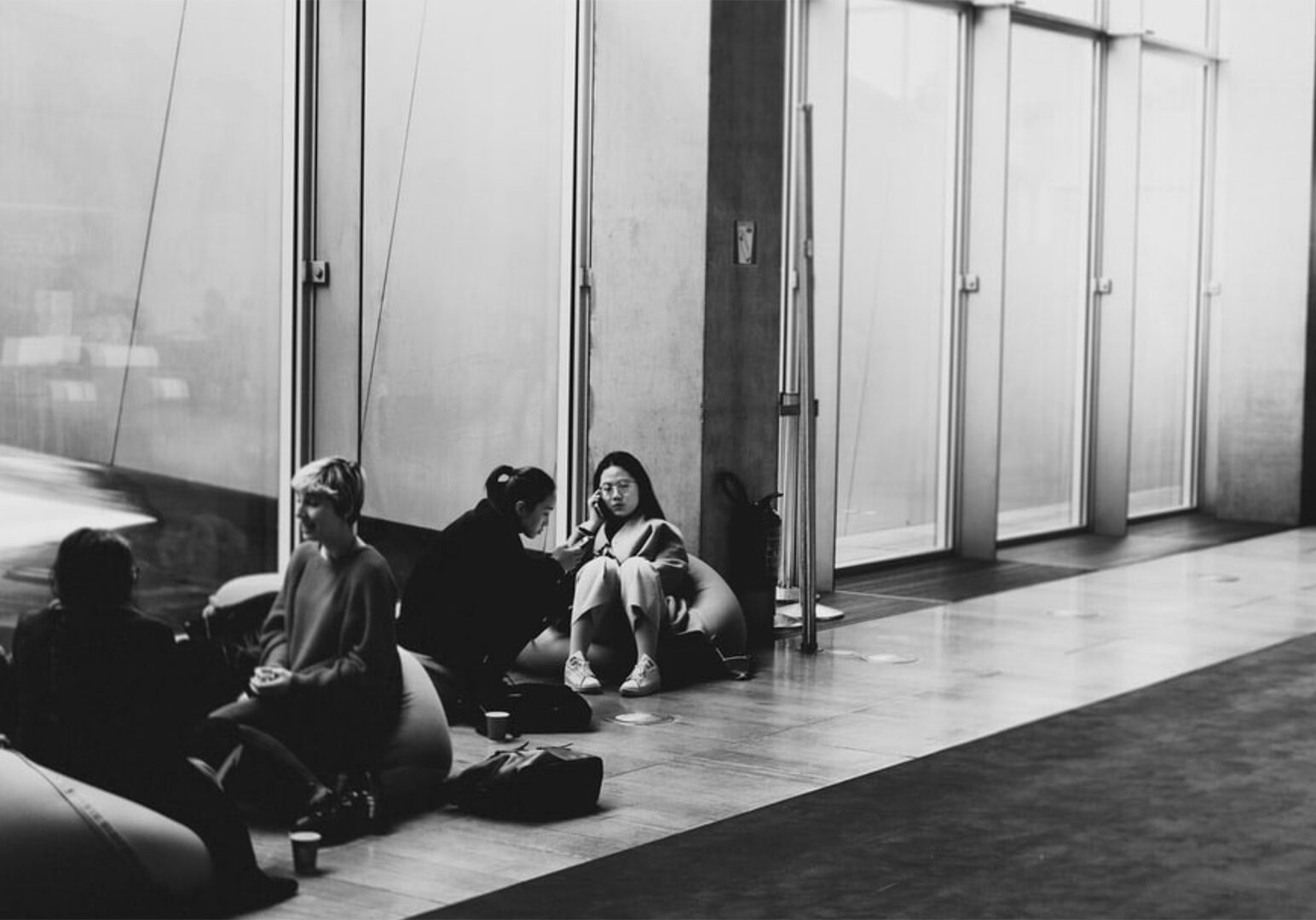 College students on campus