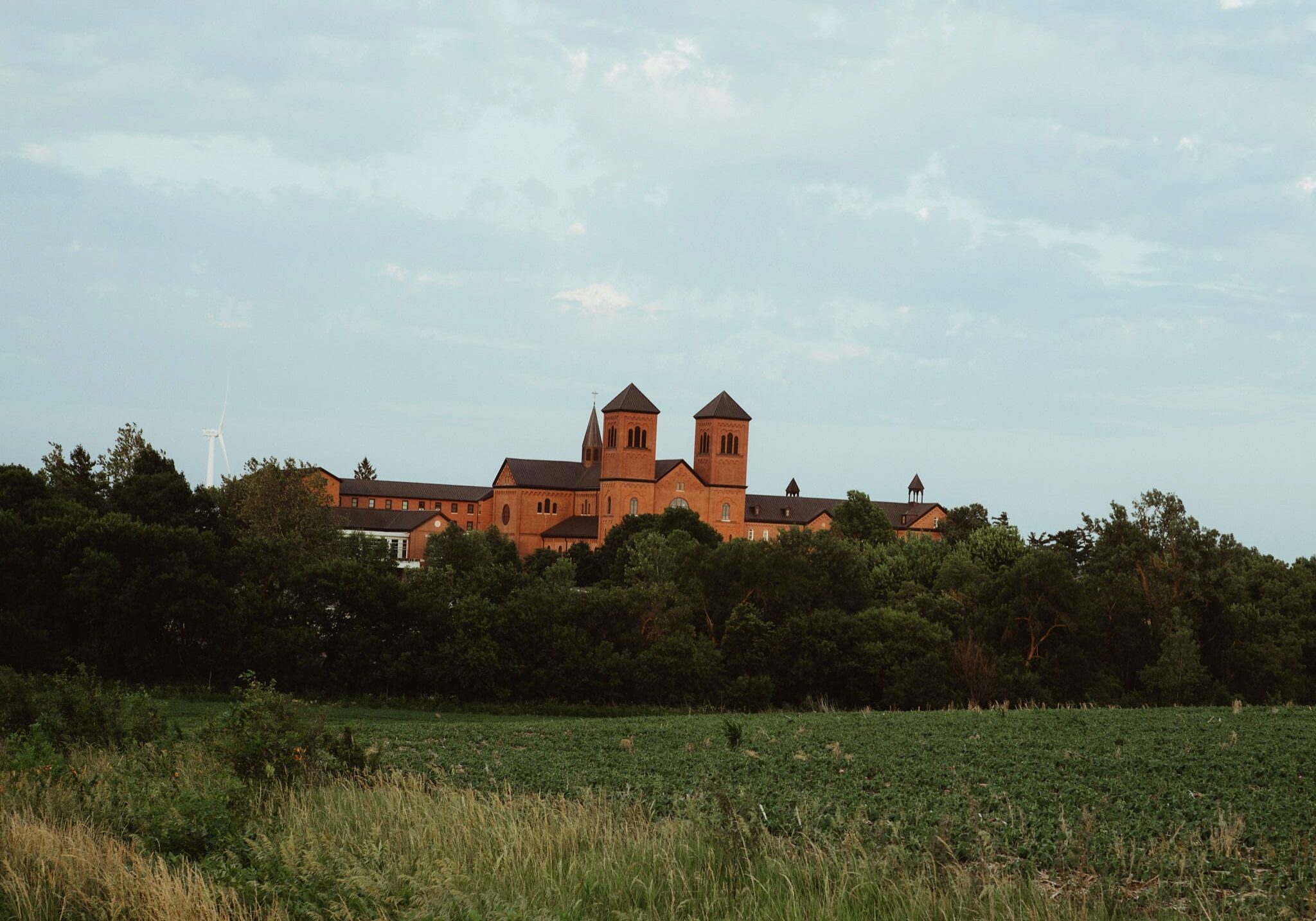 the abbey from a distance