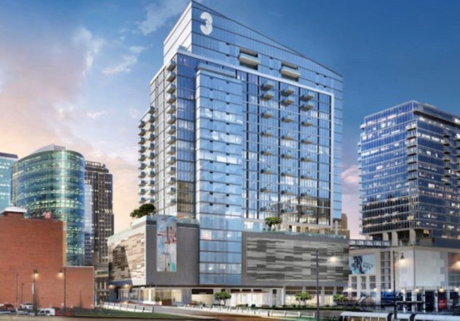 Rendering of the planned 26-story Three Light Tower looking north.ering of the planned 26-story Three Light Tower looking north.