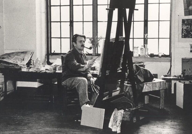 Thomas Hart Benton in his studio. (Credit: Thomas & Rita Benton Trust, UMB Bank, n.a., Trustee)