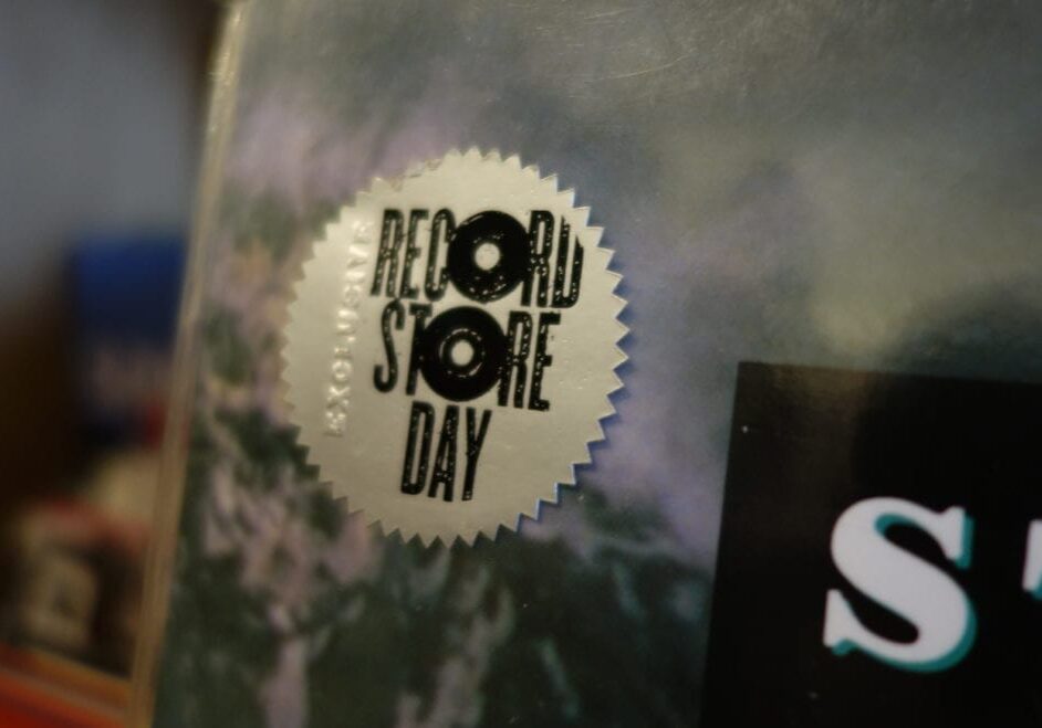 Exclusive sticker that says Record Store Day