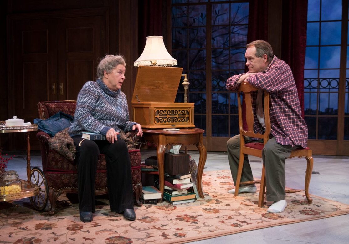 A man and woman on stage.