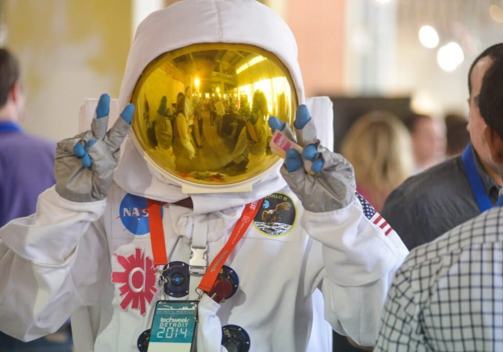 dPop, an office interaction company, was on hand to liven things up during Detroit's Techweek last year. This is Kansas City's inaugural year for the multi-city innovation and entrepreneurship platform, going on September 14-20 at Union Station. (Credit: Techweek.com)